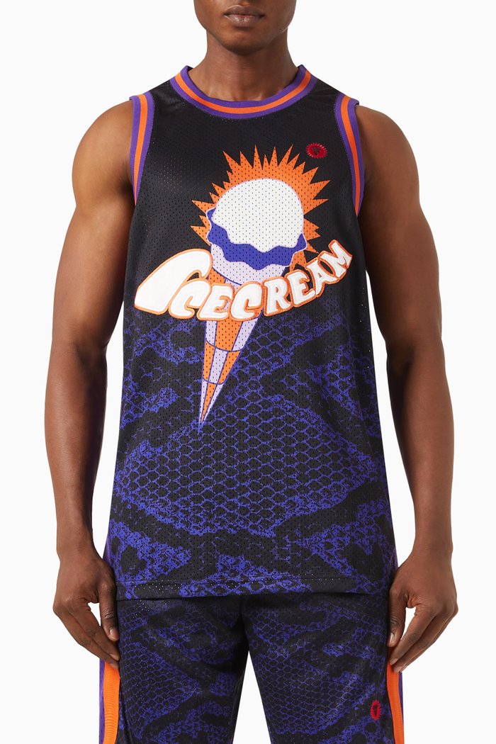 

Team EU Basketball Tank Top in Mesh, Black