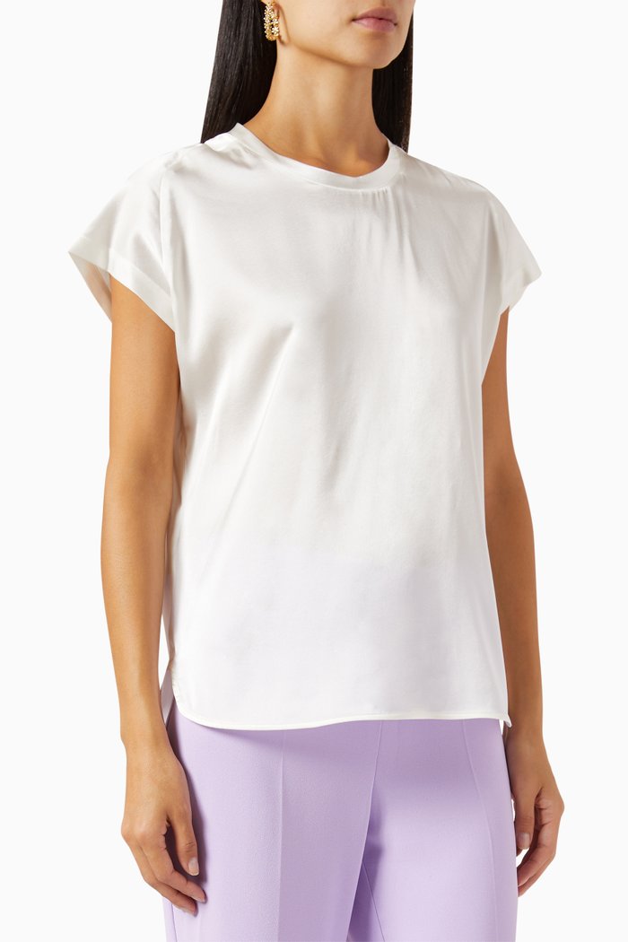 

Farida Blouse in Silk, White