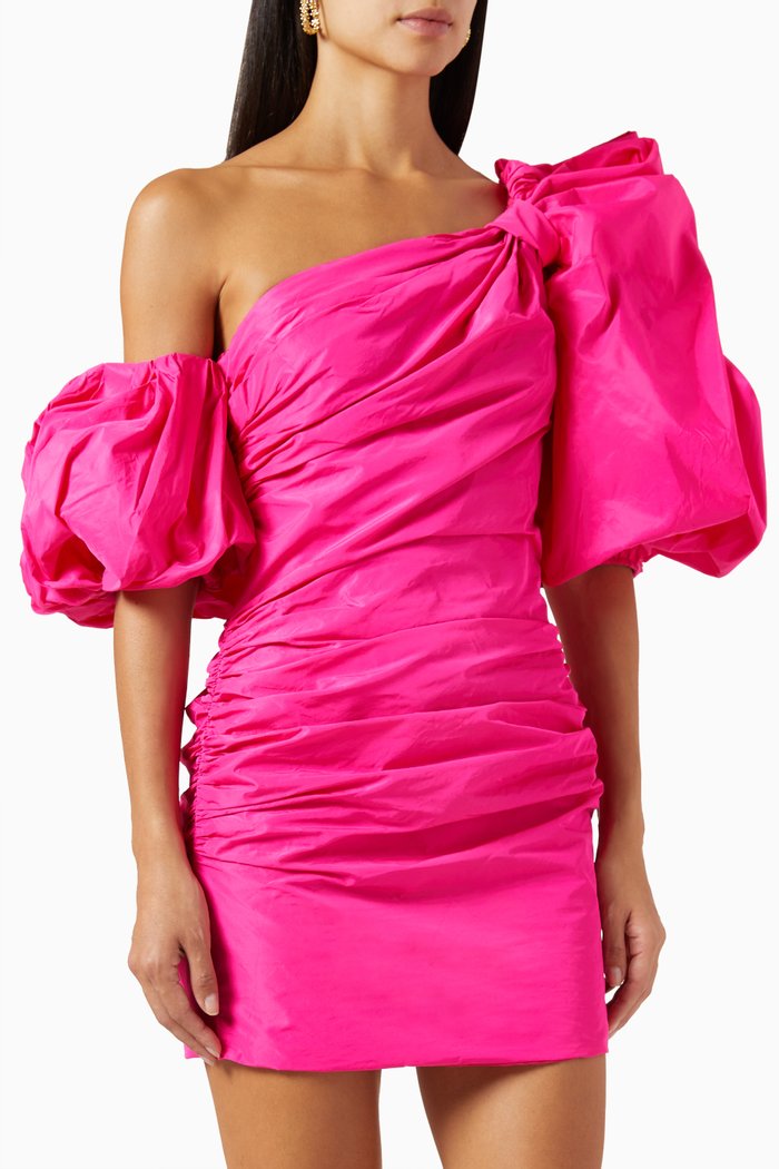 

Andros Mini Dress in Taffeta, Purple