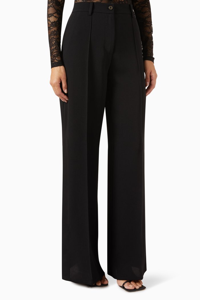 

Pureza High-rise Pants in Crepe, Black