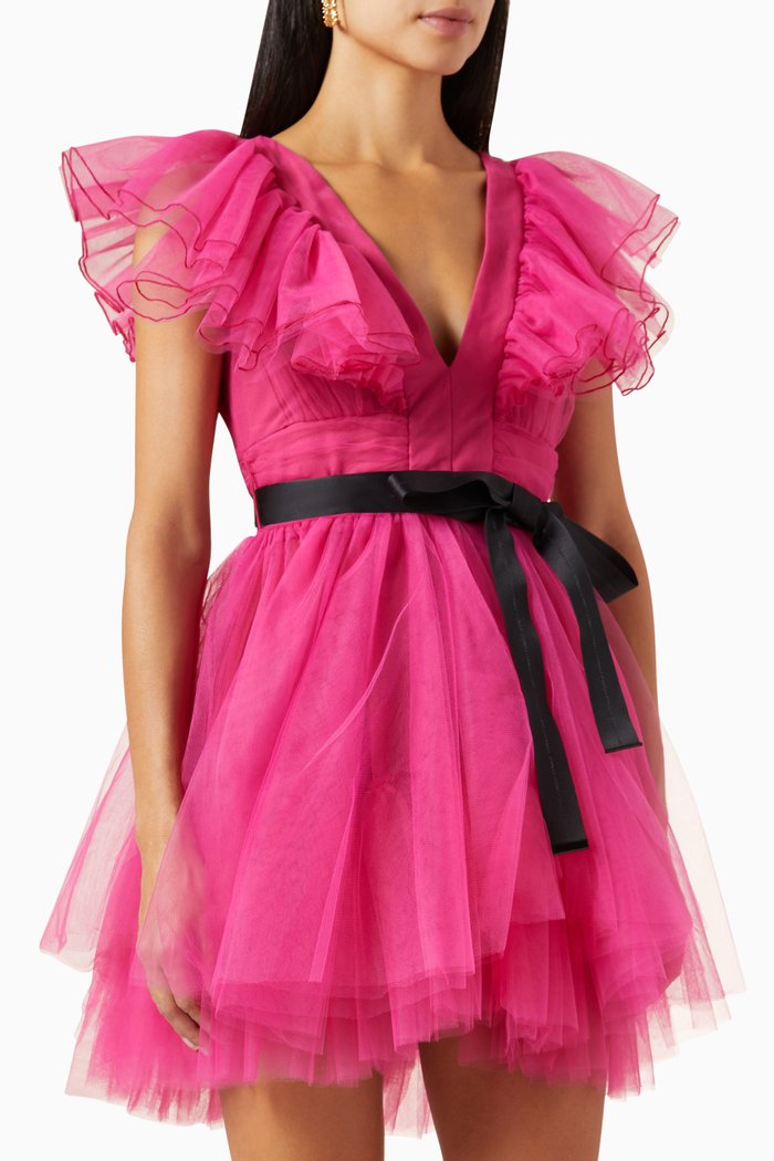 

Filippine Mini Dress in Tulle, Pink