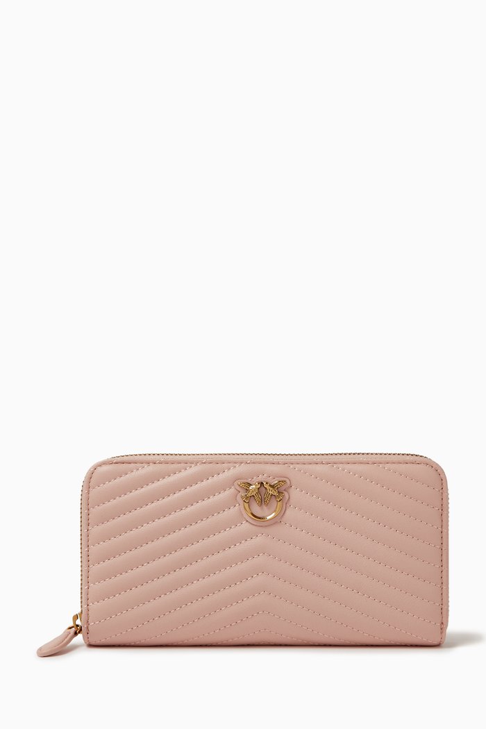 

Ryder Continental Wallet in Faux Leather, Pink