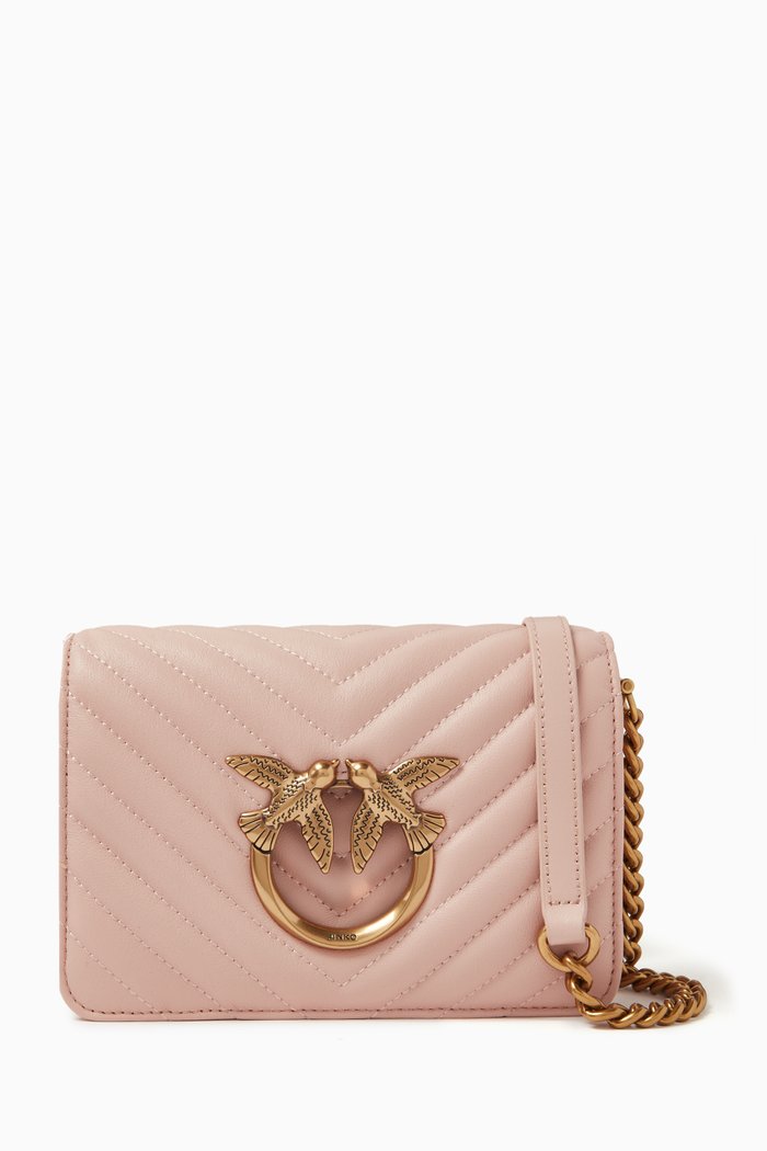

Mini Love Click Crossbody Bag in Nappa Leather, Pink