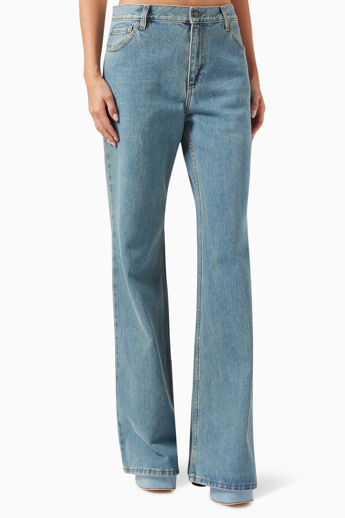 

Straight-leg Jeans in Denim, Blue