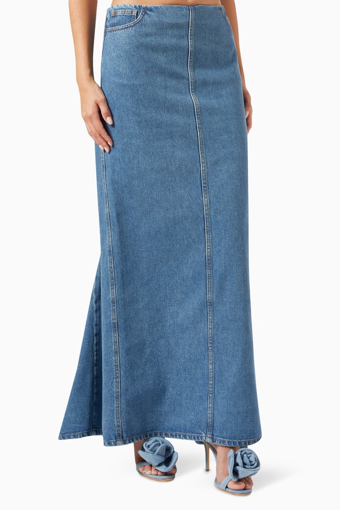 

Denim Maxi Skirt, Blue