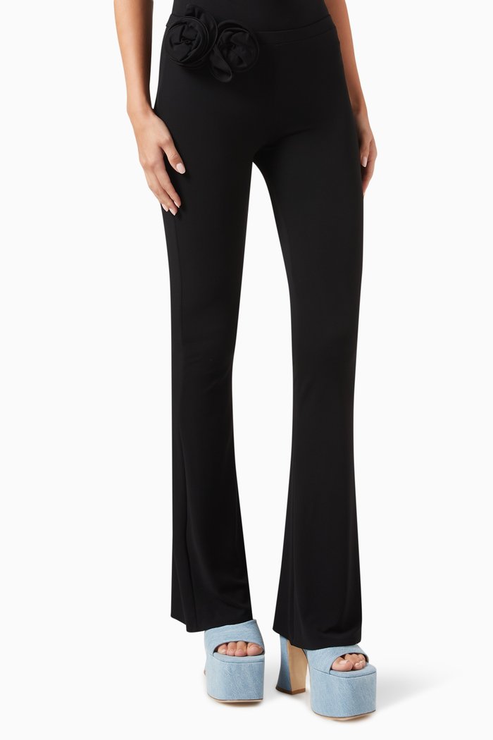 

Flared Leggings in Jersey, Black