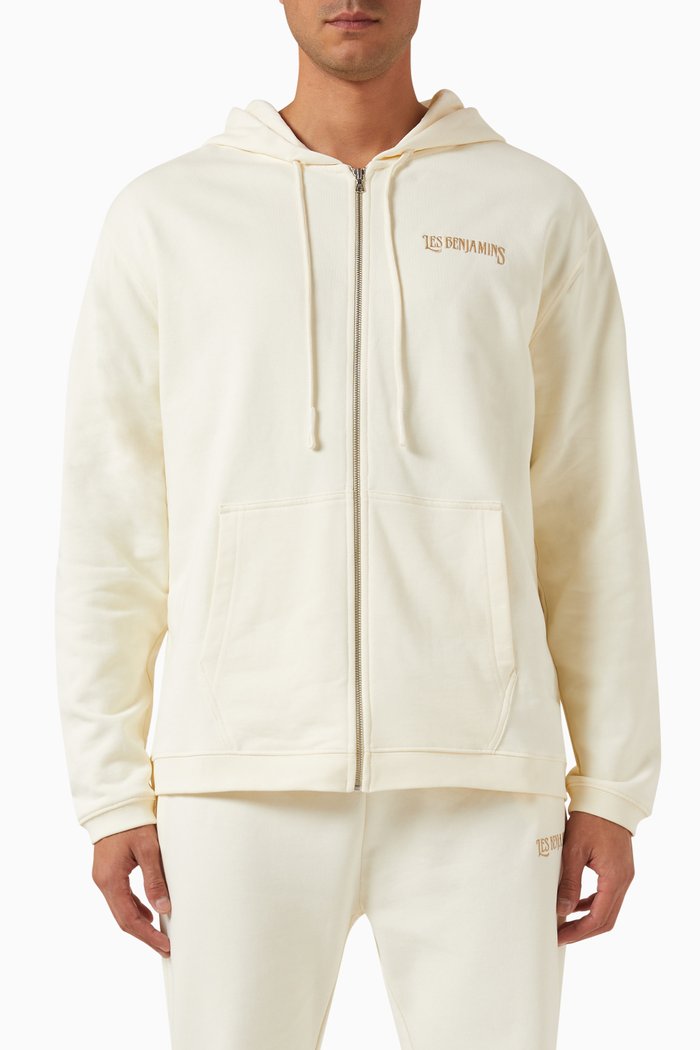 

Zip-up Hoodie in Cotton, Neutral