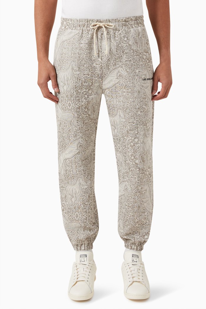 

Elasticated Waistband Sweatpants in Cotton, Multicolour