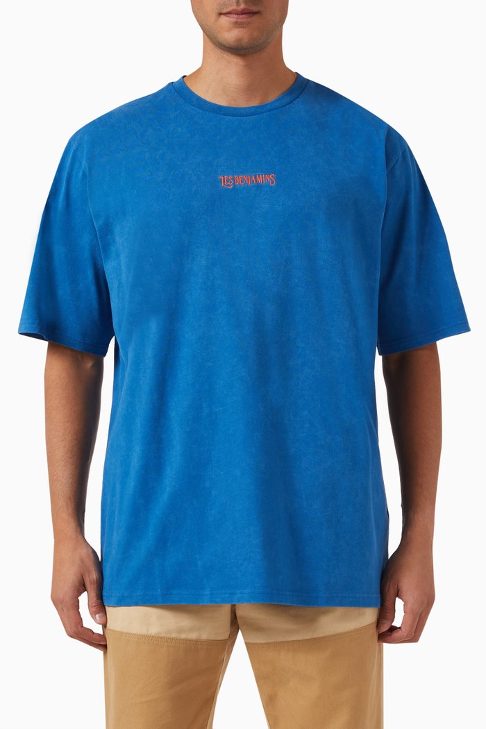 

Oversized T-shirt in Cotton Jersey, Blue