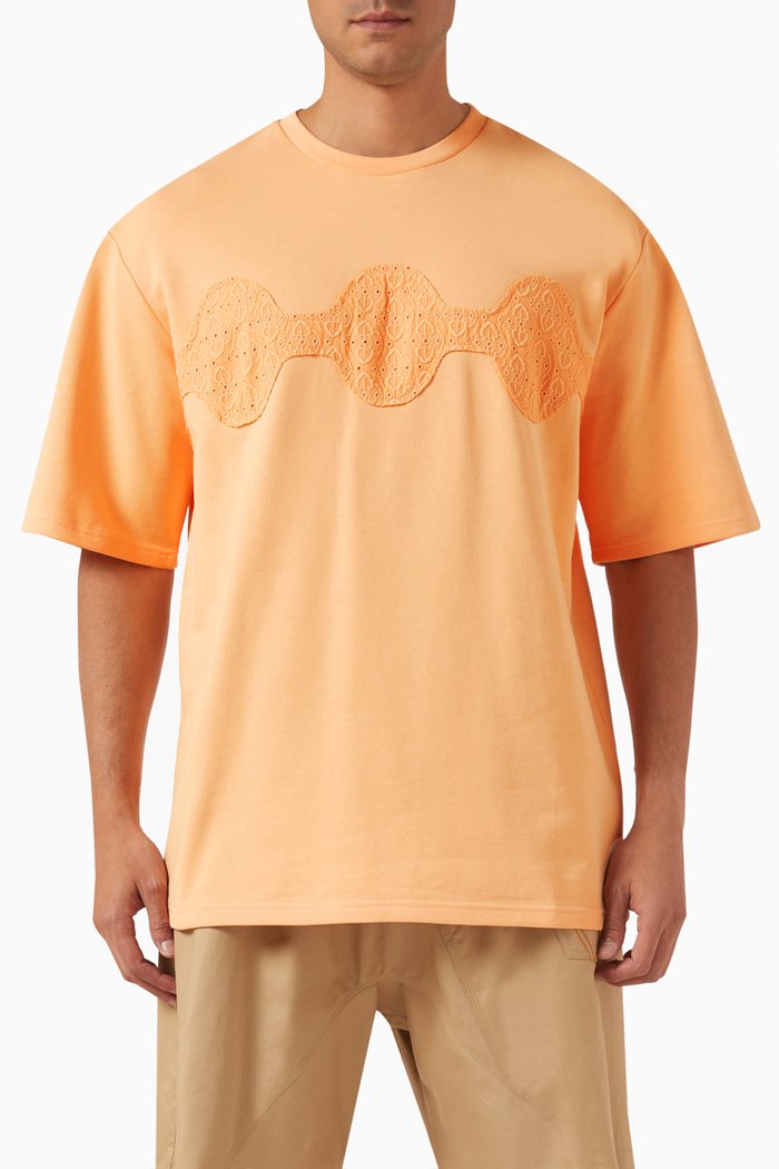 

Oversized T-shirt in Cotton Jersey, Orange