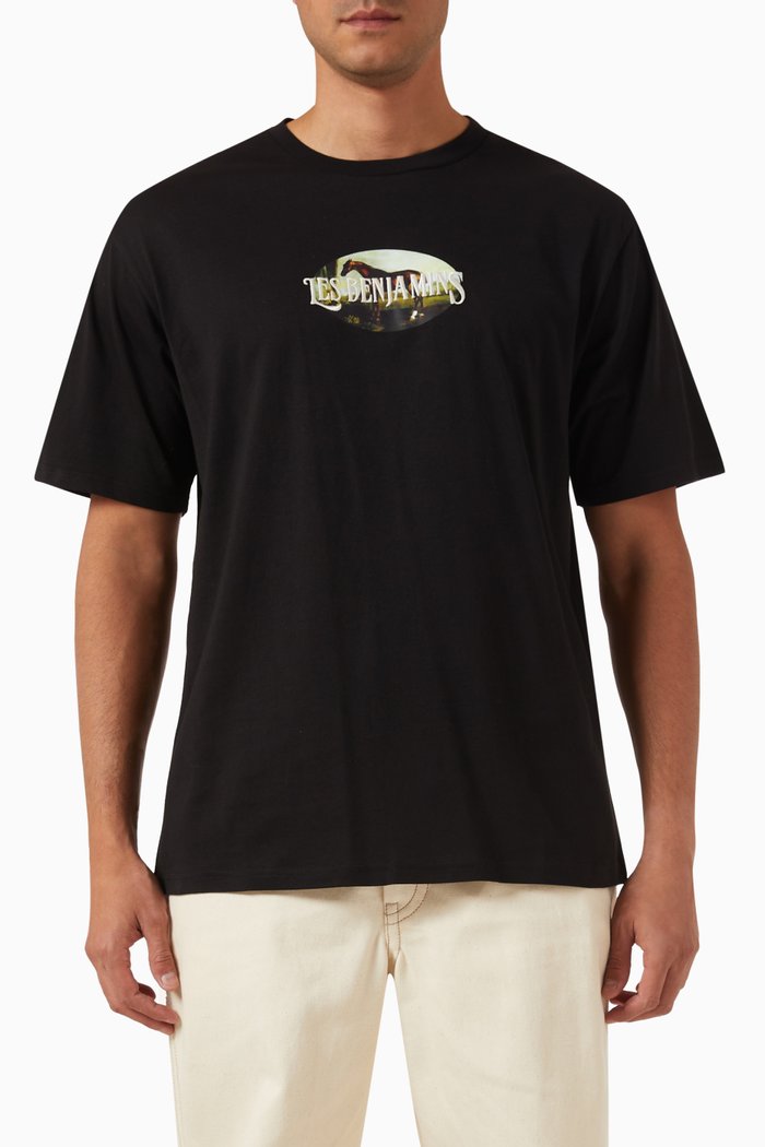 

Oversized T-shirt in Cotton Jersey, Black