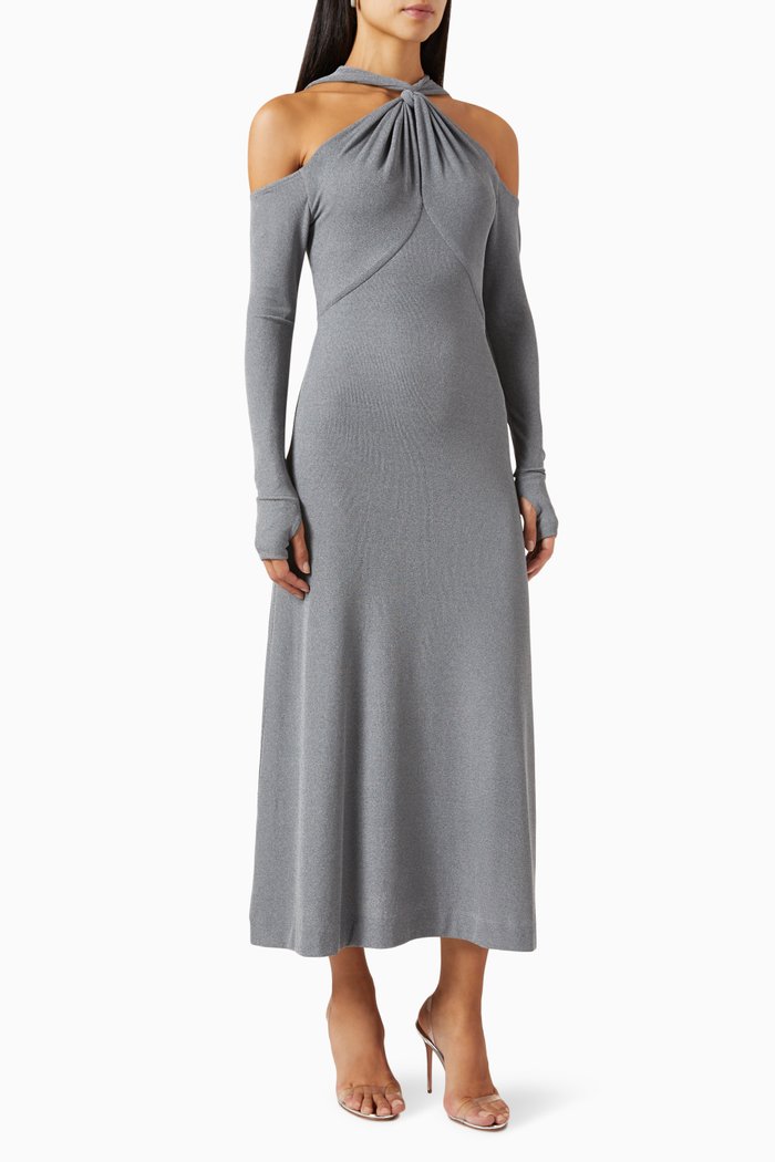 

Sinh Midi Dress in Double-jersey Knit, Grey