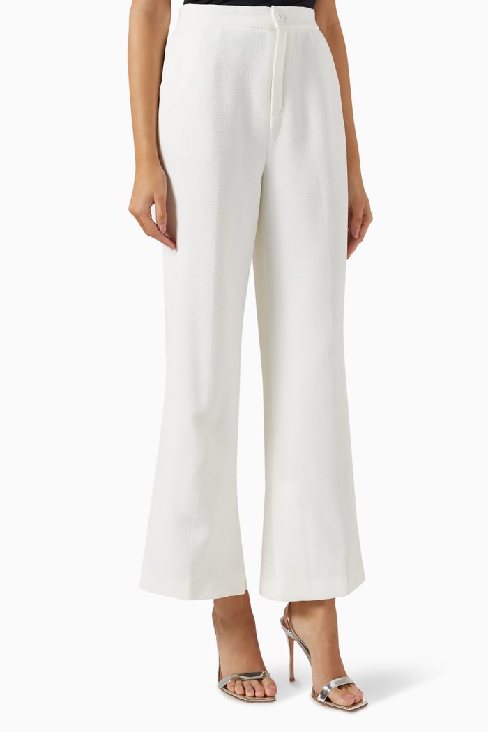 

Wide-leg Pants in Cotton-spandex, White