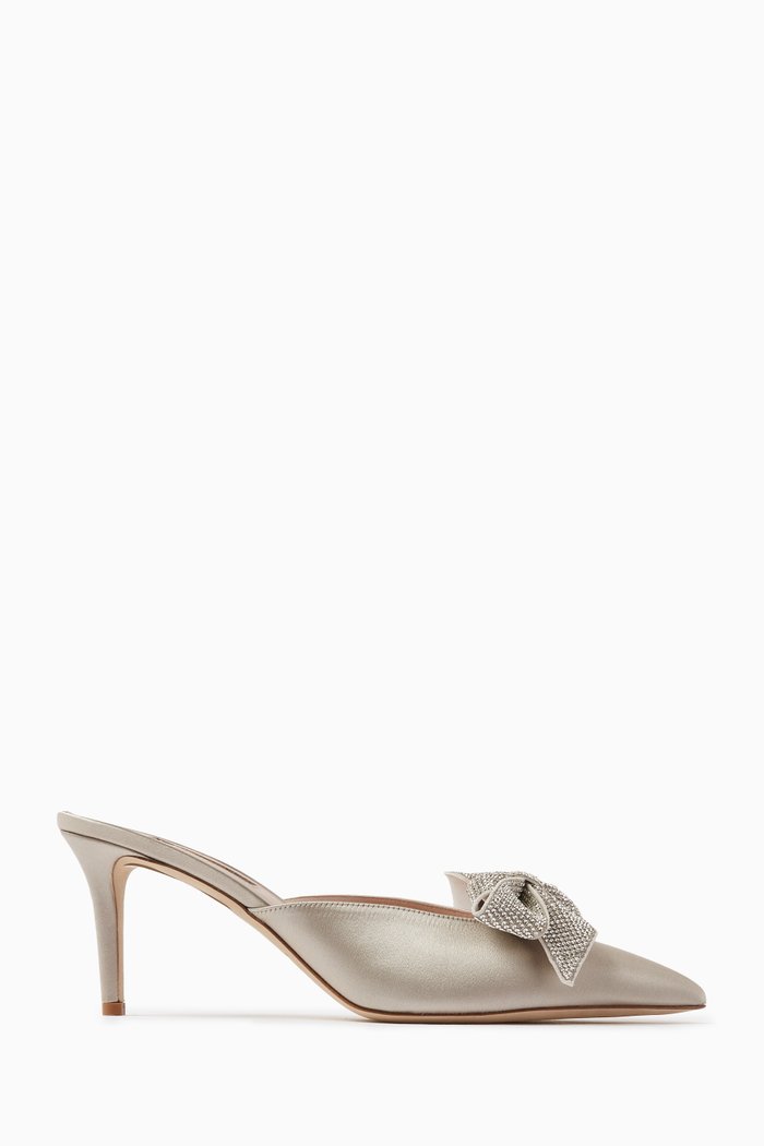 

Paley 70 Mules in Satin, Grey