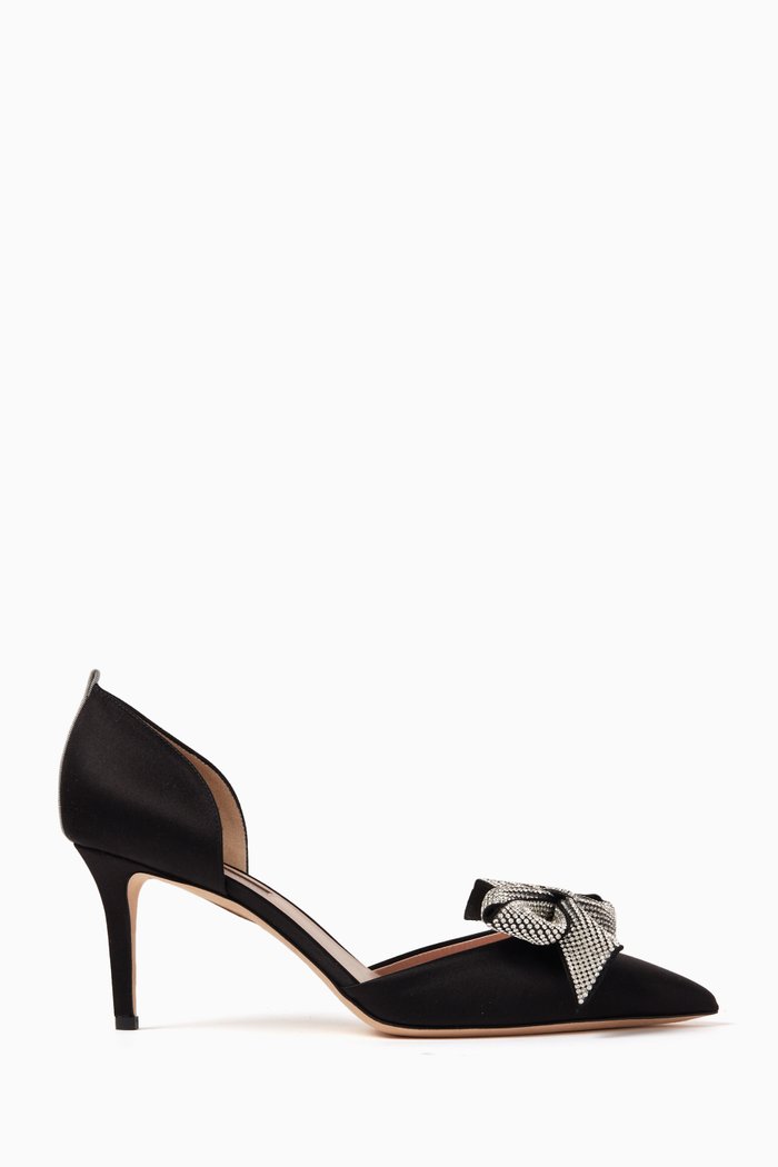 Alice 70 Pumps in Satin, Black