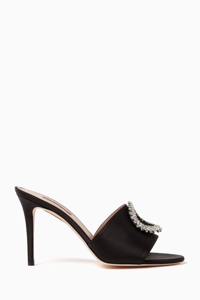 

Soleil 90 Mules in Satin, Black
