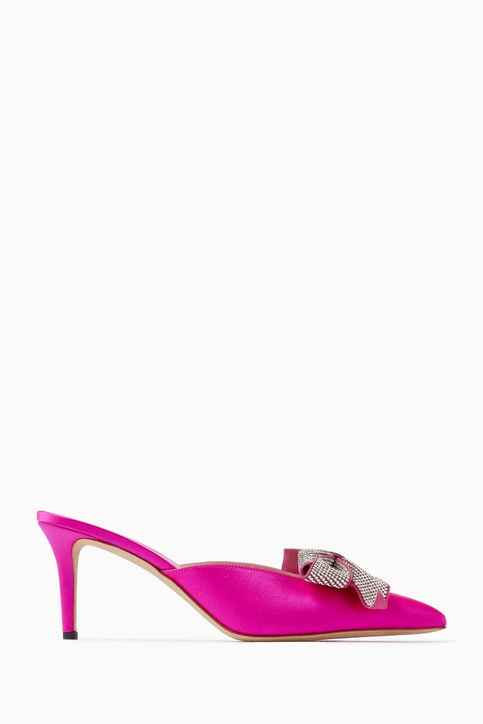 

Paley 70 Mules in Satin, Pink