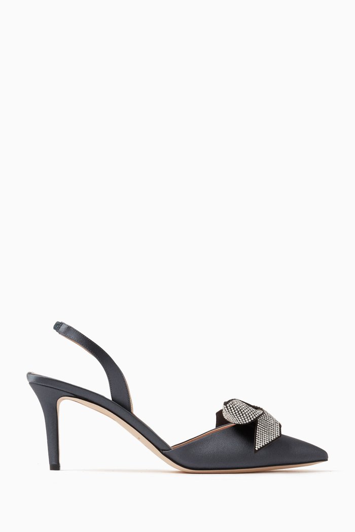 

Emmanuel 70 Slingback Sandals in Satin, Grey