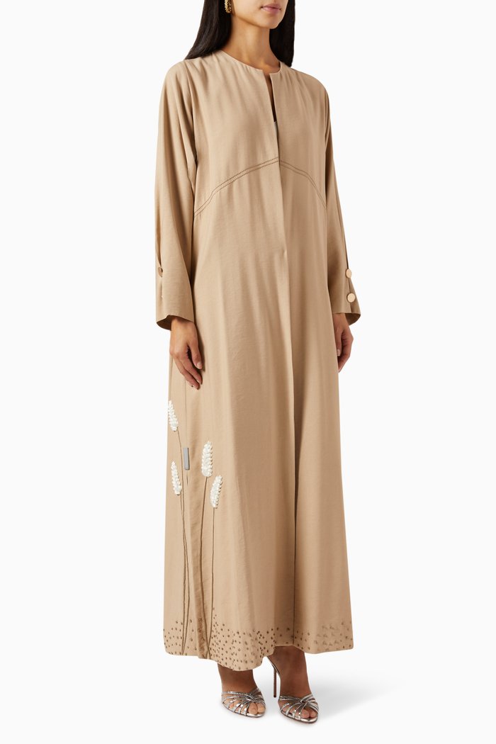 

Luna Abaya in Cotton, Neutral
