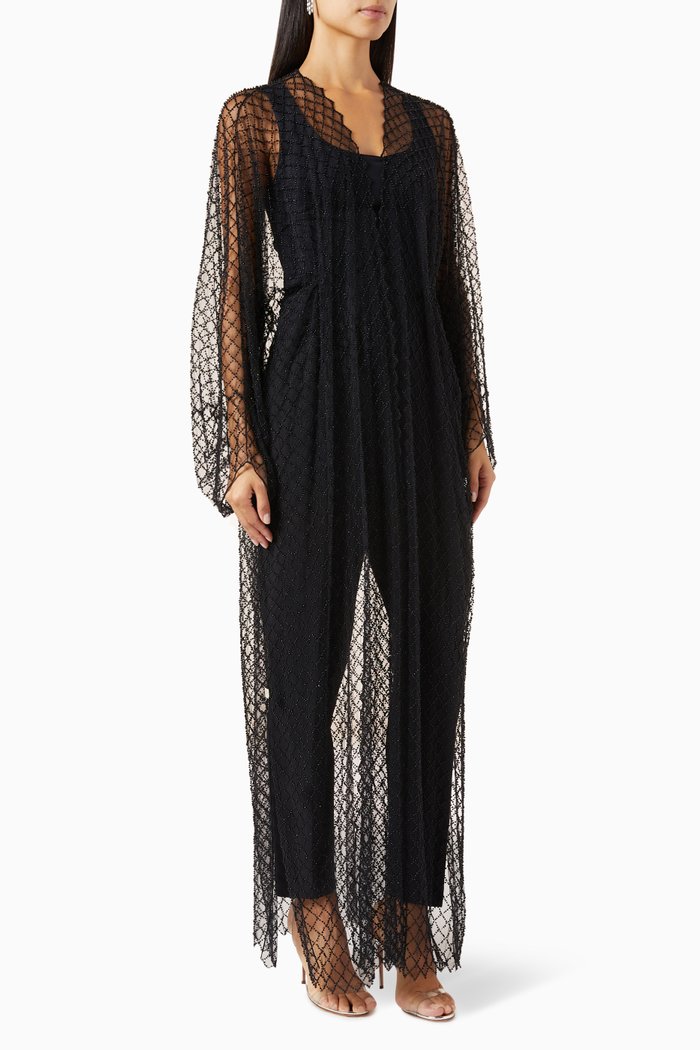 

Wedding Abaya in Tulle, Black