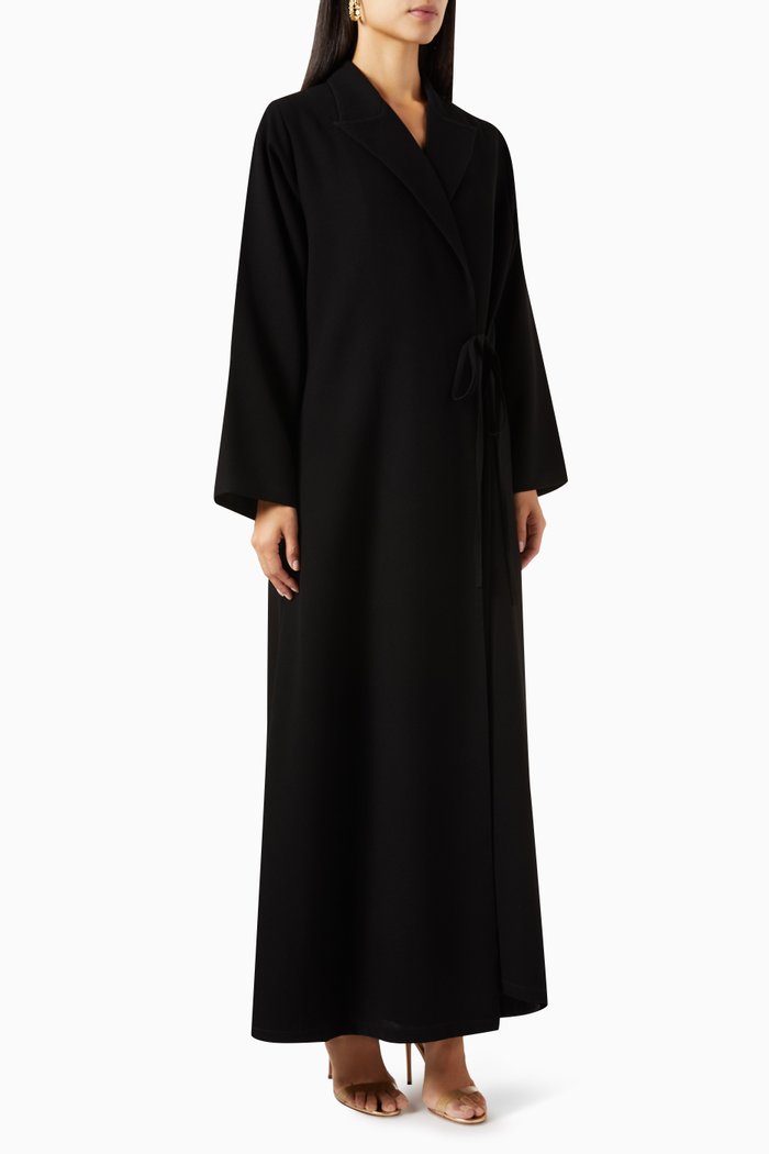 

Peak Lapel Abaya, Black