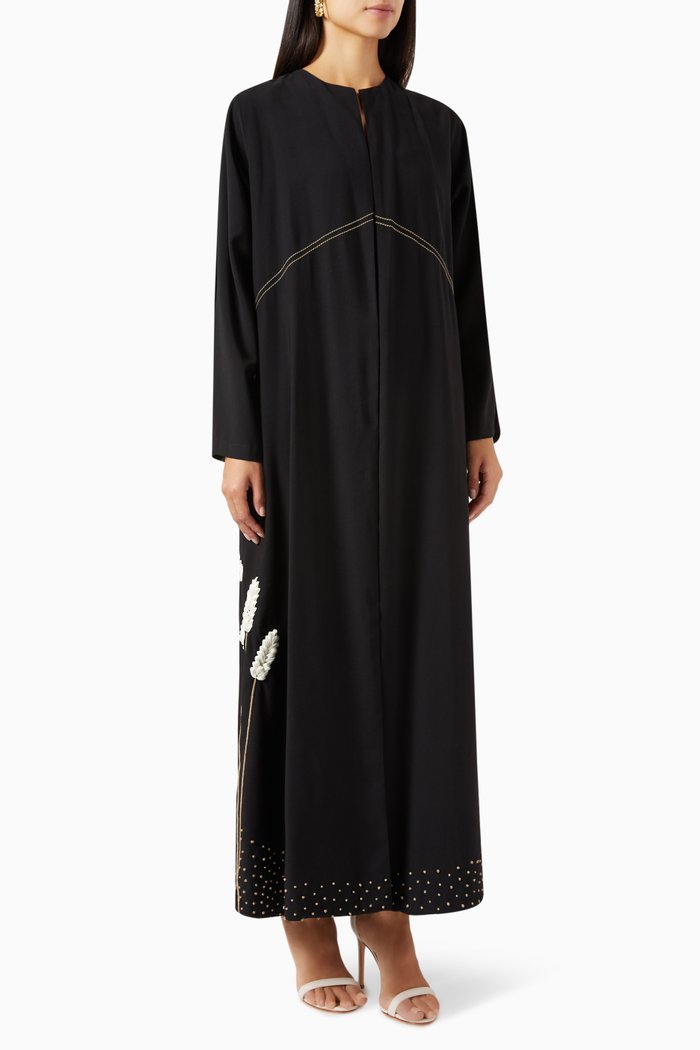 

Luna Abaya in Cotton, Black