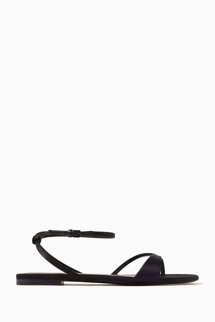 

Dive Sandals in Silk Satin, Blue