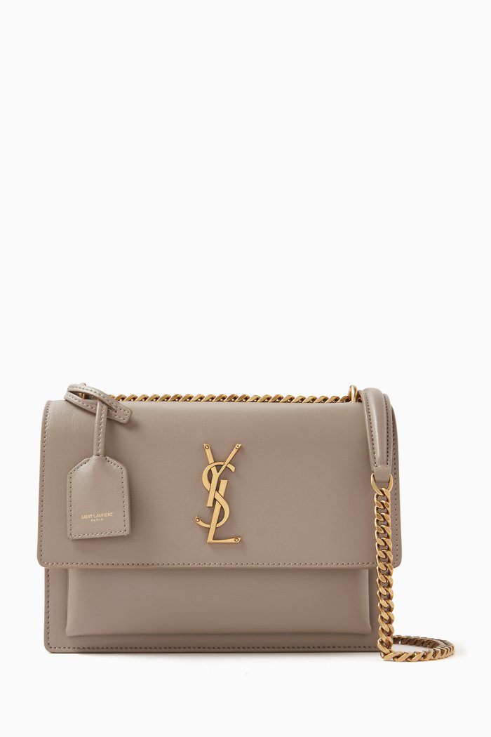 

Medium Sunset Bag in Smooth Leather, Brown