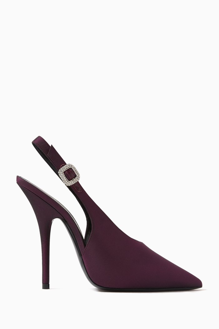

Yasmeen 115 Slingback Pumps in Silk Shantung, Red