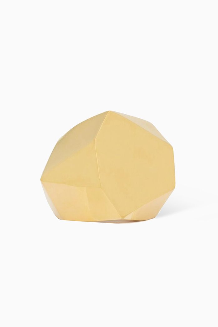 Oversized Pyramid Cuff Bracelet in Gold-plated Brass