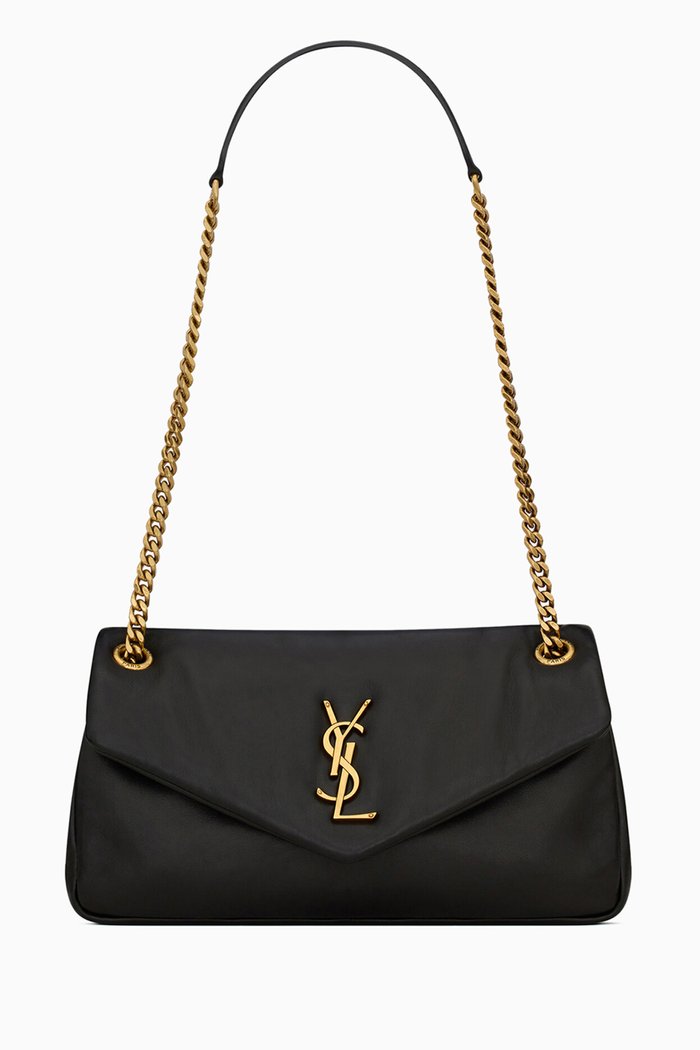 

Calypso Shoulder Bag in Lambskin Leather, Black