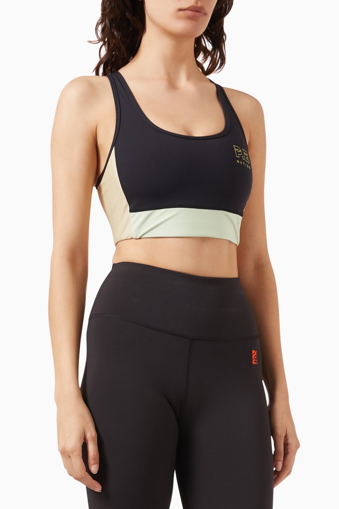 

Initialise Sports Bra in Recycled Nylon, Black