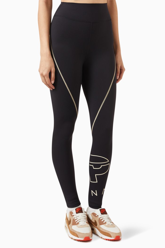 Transmission Leggings in Recycled Nylon, Black