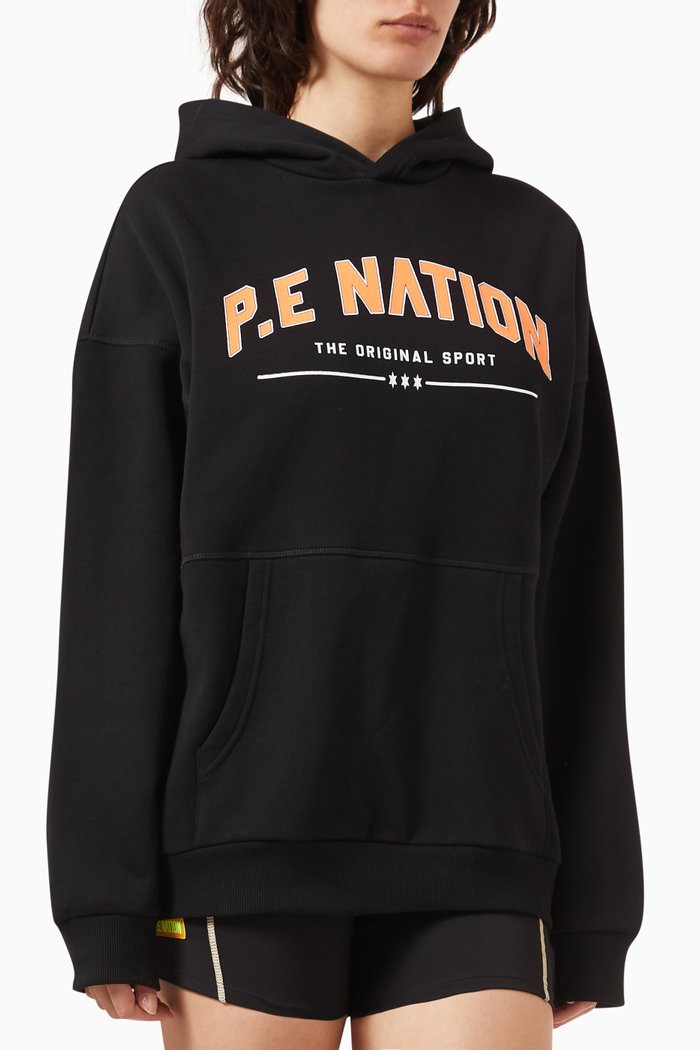 

Initialise Hoodie in Cotton-blend Fleece, Black