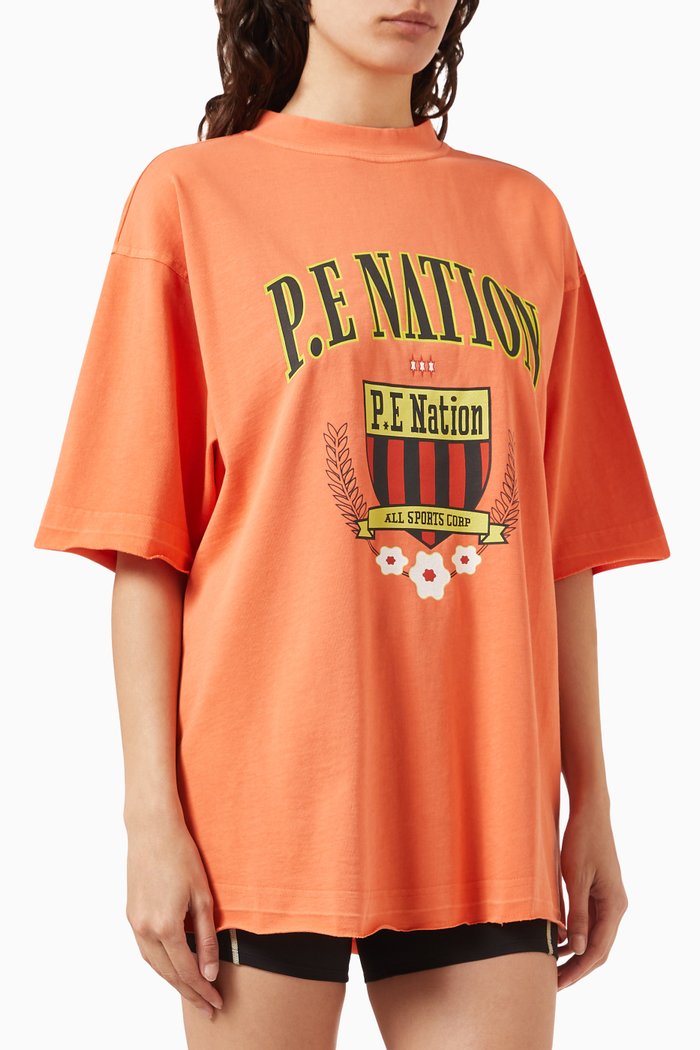 

Division One Logo T-shirt in Cotton-jersey, Orange