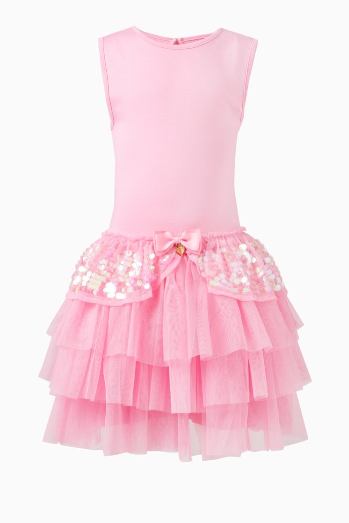 

Ace Sequin-applique Dress in Polyester, Pink