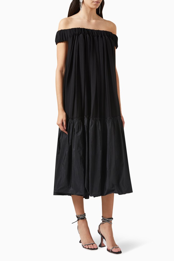 

Mathilde Midi Dress in Viscose-crepe, Black