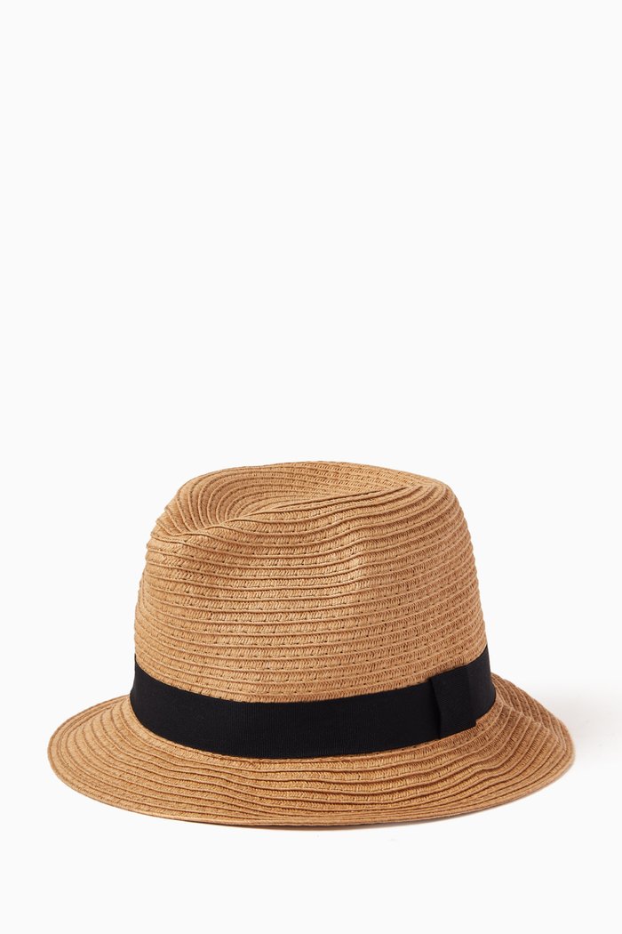 

Doro Fedora Hat in Natural Paper, Multicolour