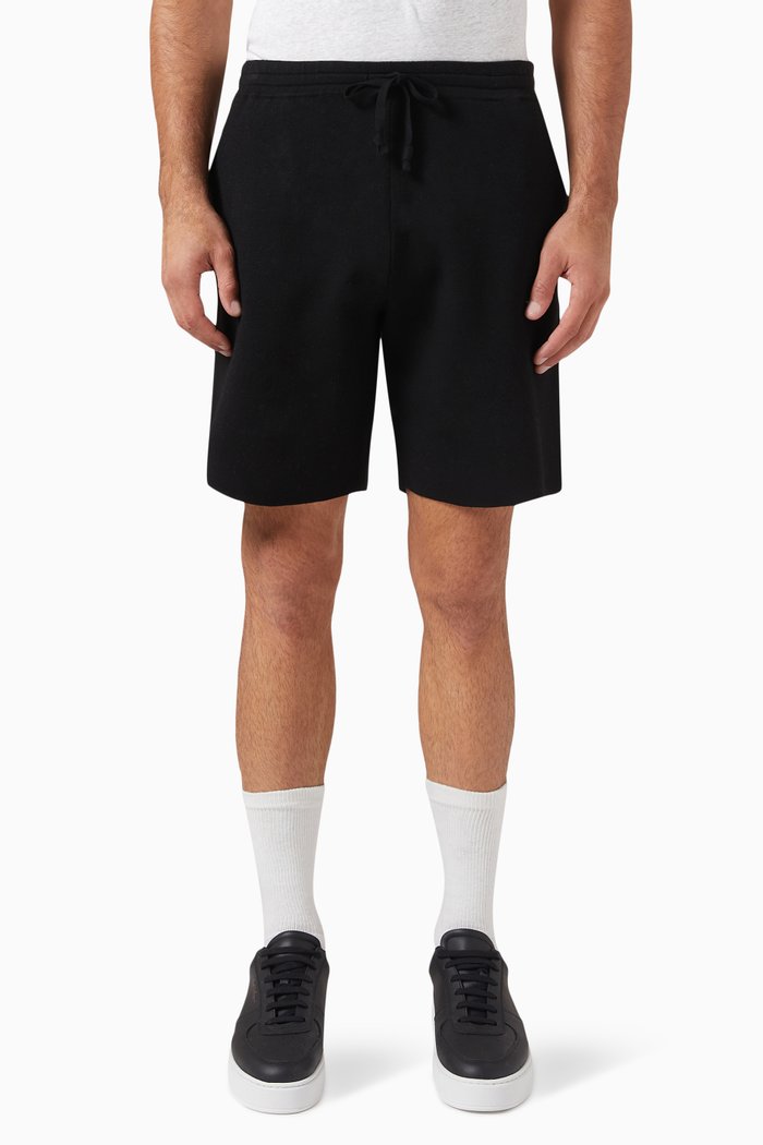 

Shorts in Viscose Blend Knit, Black