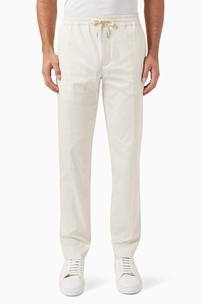 

Straight-leg Trousers in Cotton Blend, Neutral