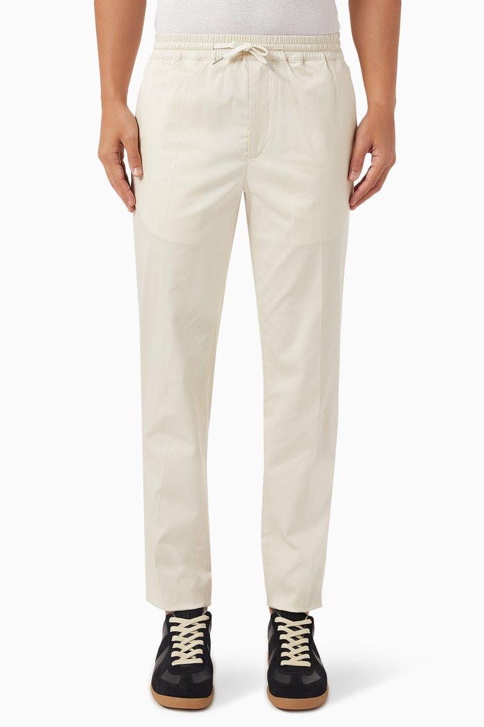 

Straight-leg Trousers in Cotton Blend, Neutral