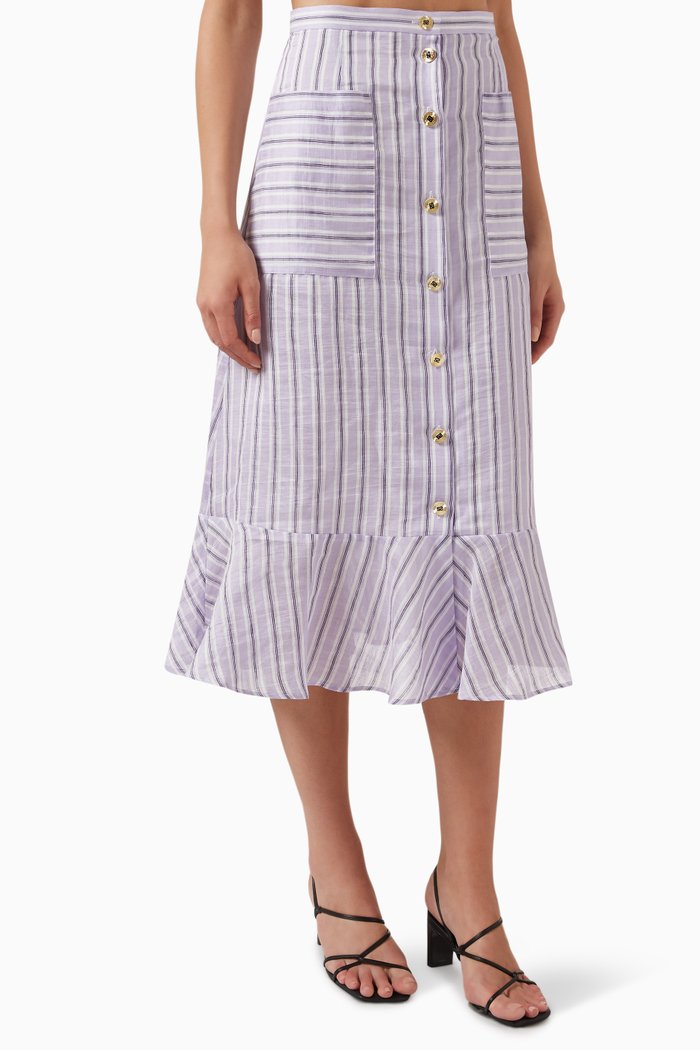 

Blondy Midi Skirt in Viscose, Purple