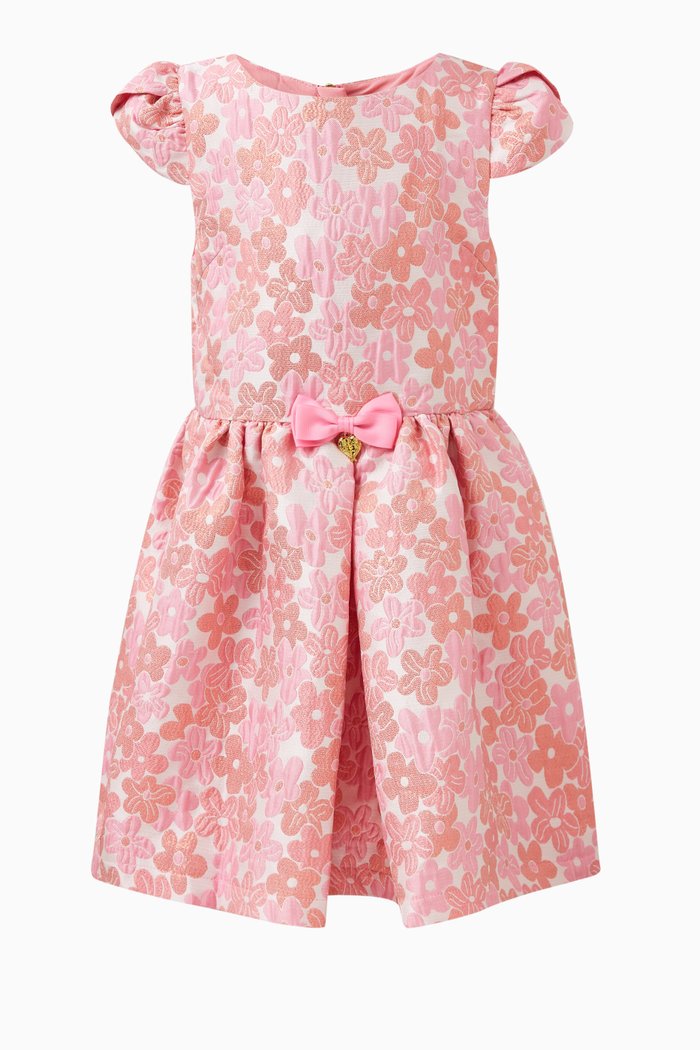 

Desiree Flower Dress in Polyester, Pink