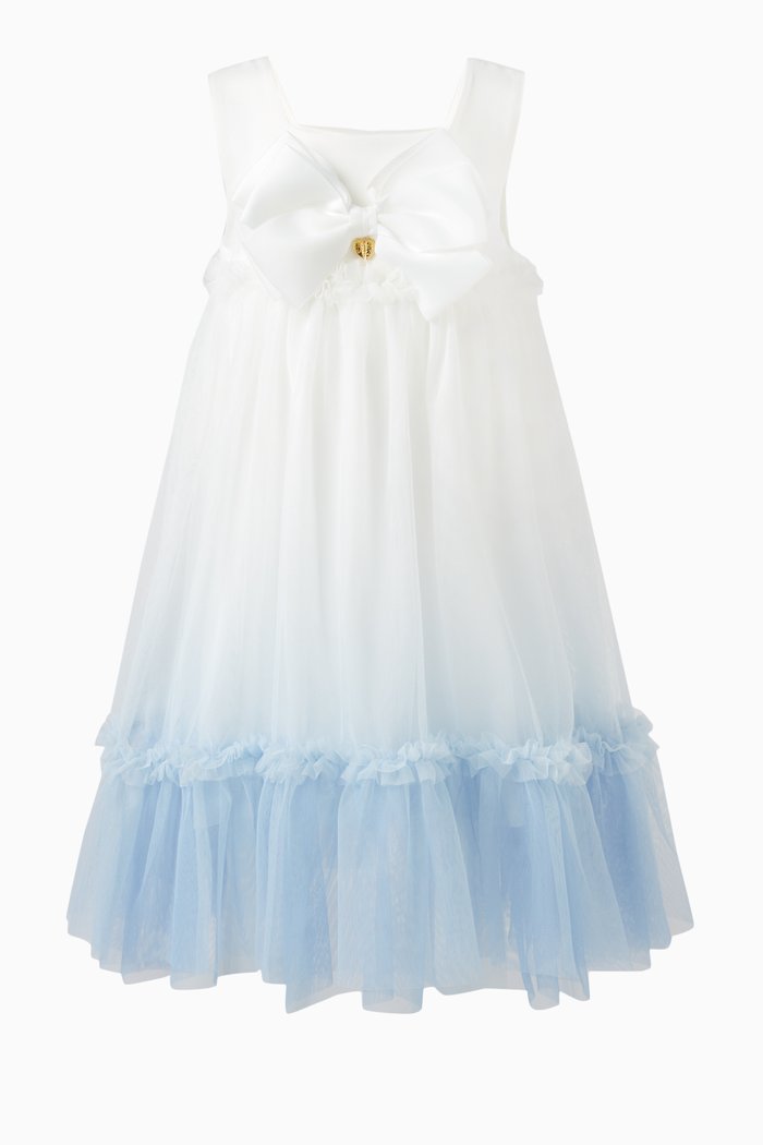 

Donatella Ombre-effect Dress in Polyester, Blue