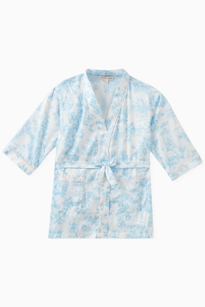 Beyonce Rabbit Snowdrop Dressing Gown in Polyester, Blue