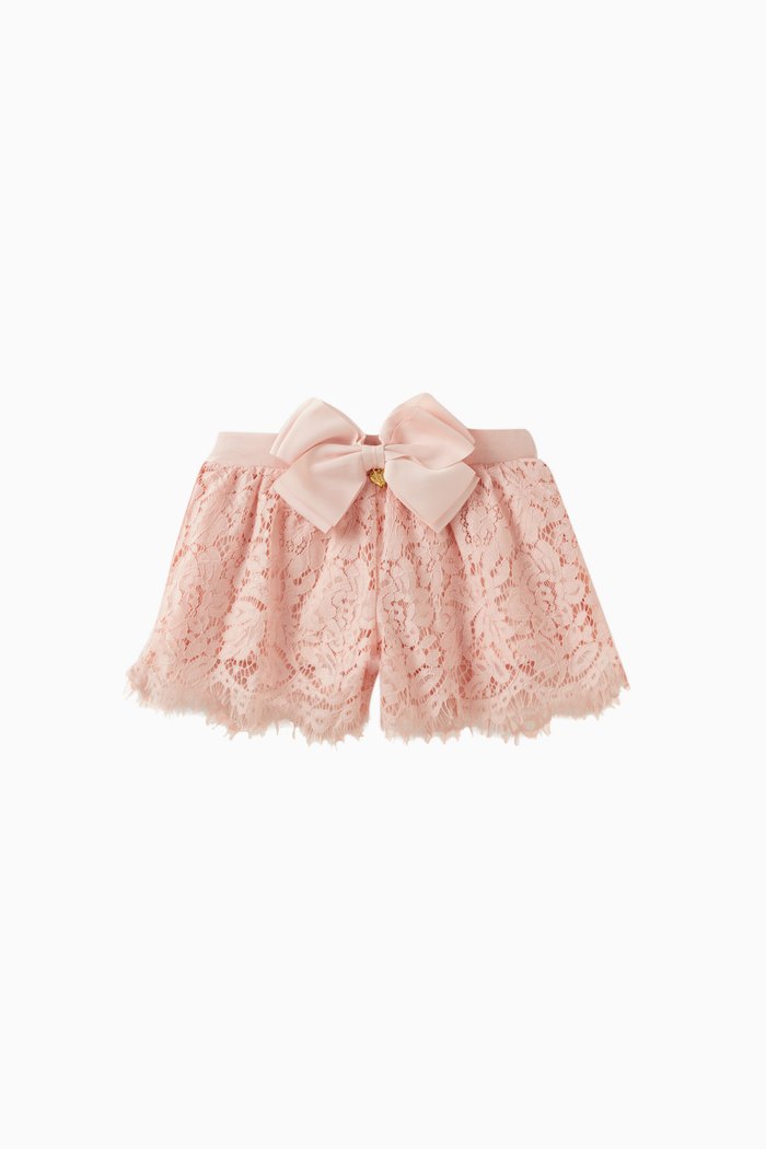 

Dorothy Floral Lace Shorts in Cotton-blend, Pink