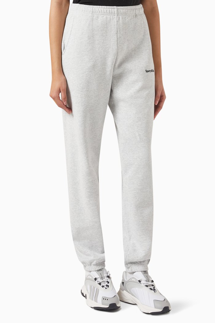 

Serif Logo Sweatpants in Cotton, Grey