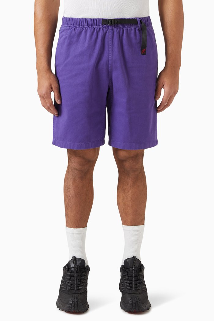 

Webbing Belt G-Shorts in Organic Cotton Twill, Purple