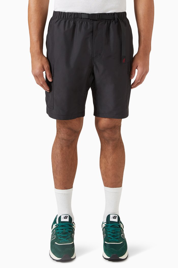 

Shell Cargo Shorts in Nylon, Black