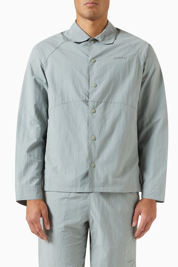 

River Bank Logo Shirt in Nylon, Grey